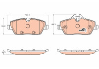 Kit de plaquettes de frein, frein à disque COTEC GDB2038 TRW