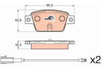 Kit de plaquettes de frein, frein à disque COTEC GDB2054 TRW