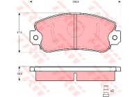 Kit de plaquettes de frein, frein à disque COTEC GDB297 TRW