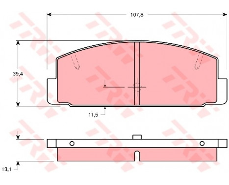 Kit de plaquettes de frein, frein à disque COTEC GDB3088 TRW