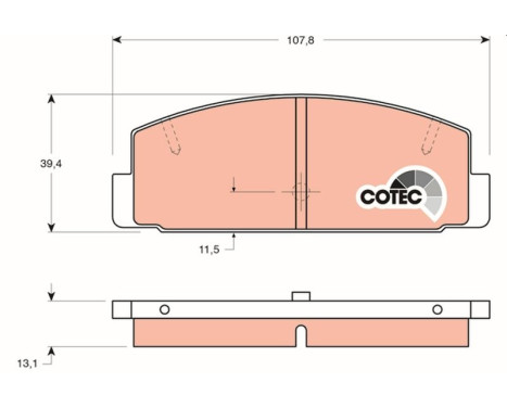 Kit de plaquettes de frein, frein à disque COTEC GDB3088 TRW, Image 2