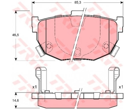 Kit de plaquettes de frein, frein à disque COTEC GDB3170 TRW