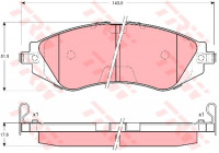 Kit de plaquettes de frein, frein à disque COTEC GDB3171 TRW