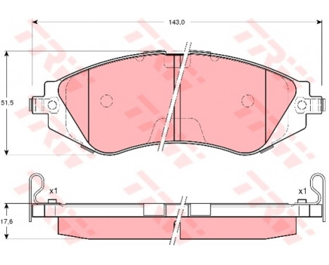 Kit de plaquettes de frein, frein à disque COTEC GDB3171 TRW