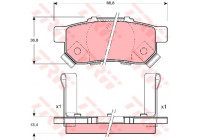 Kit de plaquettes de frein, frein à disque COTEC GDB3174 TRW