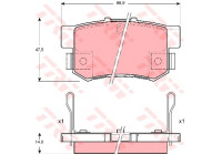 Kit de plaquettes de frein, frein à disque COTEC GDB3175 TRW