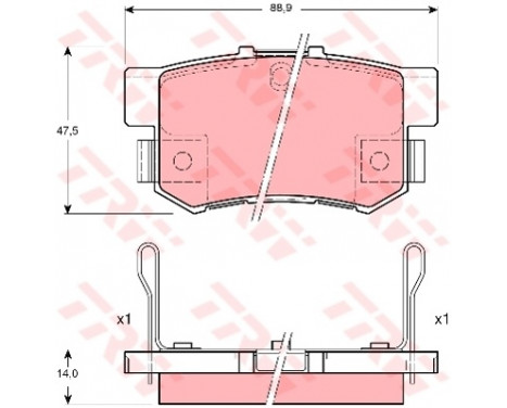 Kit de plaquettes de frein, frein à disque COTEC GDB3175 TRW