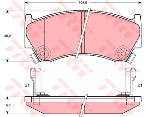 Kit de plaquettes de frein, frein à disque COTEC GDB3180 TRW