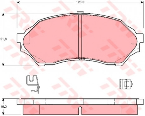 Kit de plaquettes de frein, frein à disque COTEC GDB3193 TRW