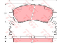 Kit de plaquettes de frein, frein à disque COTEC GDB3205 TRW