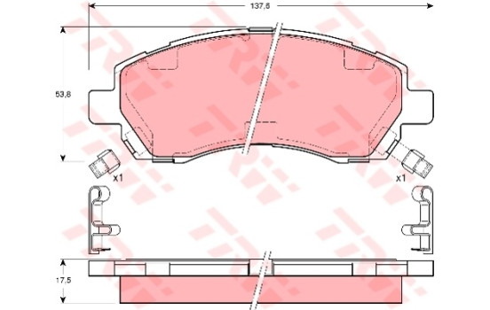 Kit de plaquettes de frein, frein à disque COTEC GDB3205 TRW