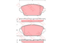 Kit de plaquettes de frein, frein à disque COTEC GDB3227 TRW