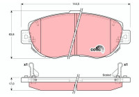 Kit de plaquettes de frein, frein à disque COTEC GDB3235 TRW