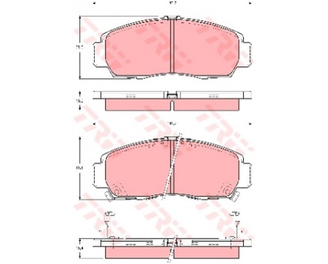 Kit de plaquettes de frein, frein à disque COTEC GDB3240 TRW