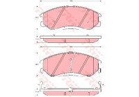 Kit de plaquettes de frein, frein à disque COTEC GDB3244 TRW
