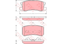 Kit de plaquettes de frein, frein à disque COTEC GDB3247 TRW