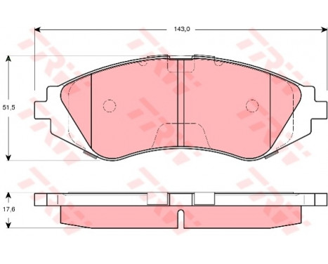 Kit de plaquettes de frein, frein à disque COTEC GDB3265 TRW