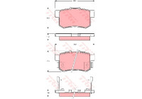 Kit de plaquettes de frein, frein à disque COTEC GDB3269 TRW