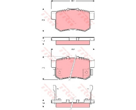 Kit de plaquettes de frein, frein à disque COTEC GDB3269 TRW