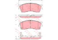 Kit de plaquettes de frein, frein à disque COTEC GDB3285 TRW