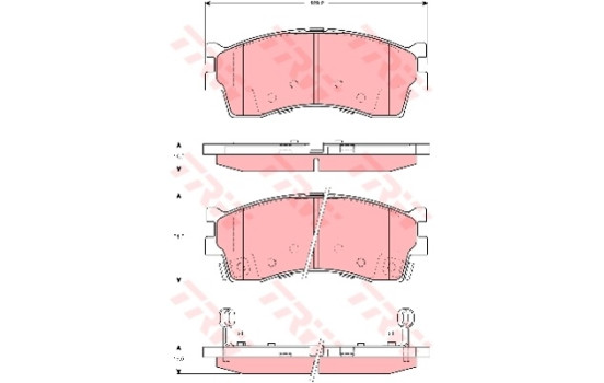 Kit de plaquettes de frein, frein à disque COTEC GDB3285 TRW