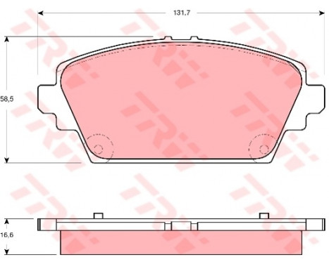 Kit de plaquettes de frein, frein à disque COTEC GDB3291 TRW