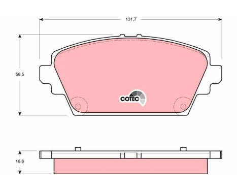 Kit de plaquettes de frein, frein à disque COTEC GDB3291 TRW, Image 2