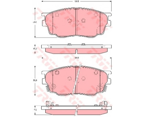 Kit de plaquettes de frein, frein à disque COTEC GDB3309 TRW