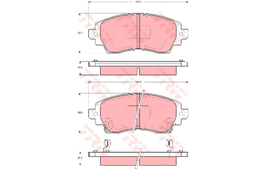 Kit de plaquettes de frein, frein à disque COTEC GDB3333 TRW