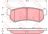 Kit de plaquettes de frein, frein à disque COTEC GDB3348 TRW