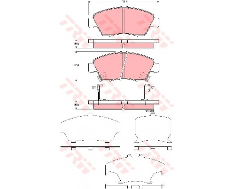 Kit de plaquettes de frein, frein à disque COTEC GDB3375 TRW