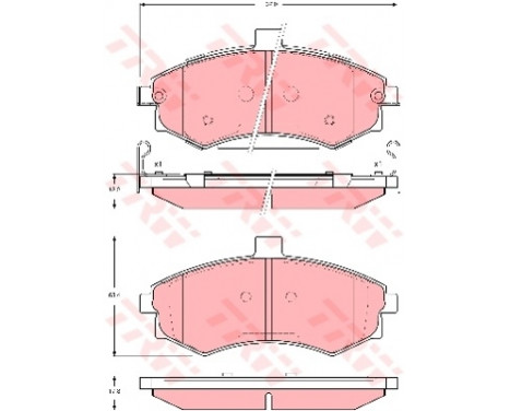 Kit de plaquettes de frein, frein à disque COTEC GDB3378 TRW