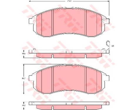 Kit de plaquettes de frein, frein à disque COTEC GDB3380 TRW