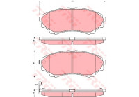 Kit de plaquettes de frein, frein à disque COTEC GDB3403 TRW