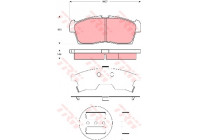 Kit de plaquettes de frein, frein à disque COTEC GDB3411 TRW