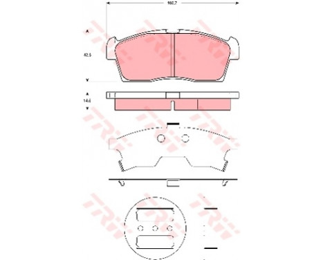 Kit de plaquettes de frein, frein à disque COTEC GDB3411 TRW