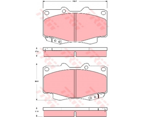 Kit de plaquettes de frein, frein à disque COTEC GDB3428 TRW