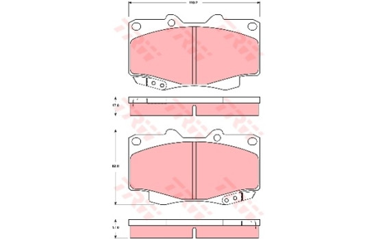 Kit de plaquettes de frein, frein à disque COTEC GDB3428 TRW