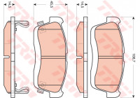 Kit de plaquettes de frein, frein à disque COTEC GDB3430 TRW