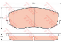 Kit de plaquettes de frein, frein à disque COTEC GDB3443 TRW