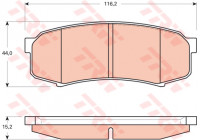 Kit de plaquettes de frein, frein à disque COTEC GDB3464 TRW