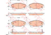 Kit de plaquettes de frein, frein à disque COTEC GDB3479 TRW