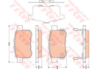 Kit de plaquettes de frein, frein à disque COTEC GDB3482 TRW