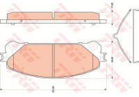 Kit de plaquettes de frein, frein à disque COTEC GDB3484 TRW