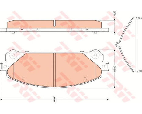 Kit de plaquettes de frein, frein à disque COTEC GDB3484 TRW