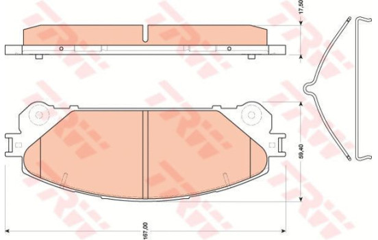 Kit de plaquettes de frein, frein à disque COTEC GDB3484 TRW