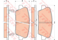 Kit de plaquettes de frein, frein à disque COTEC GDB3499 TRW