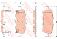 Kit de plaquettes de frein, frein à disque COTEC GDB3508 TRW