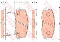 Kit de plaquettes de frein, frein à disque COTEC GDB3510 TRW