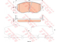 Kit de plaquettes de frein, frein à disque COTEC GDB3519 TRW
